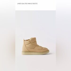 ZARA lined quilted ankle boots